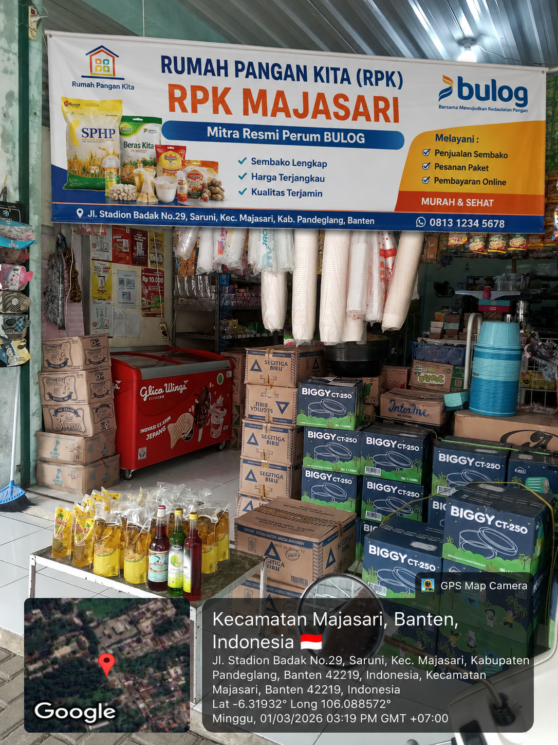 Contoh foto lokasi usaha RPK dengan geotag